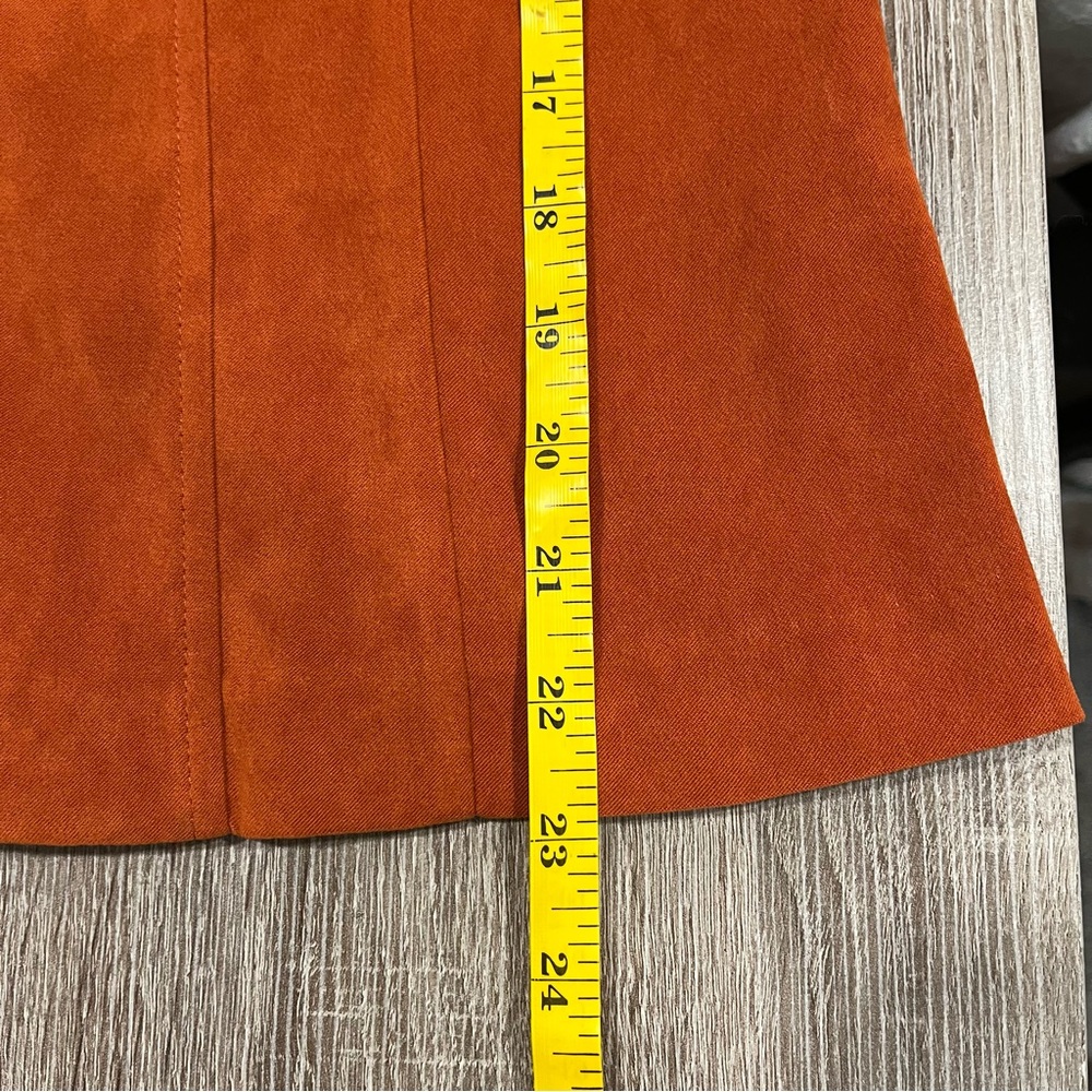 Dressbarn Faux Suede Zip Up Jacket, Womens Small in Burnt Orange - Picture 9 of 10